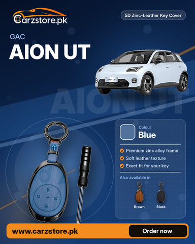 5D Zinc-Leather Key Cover for GAC Aion UT – Blue
