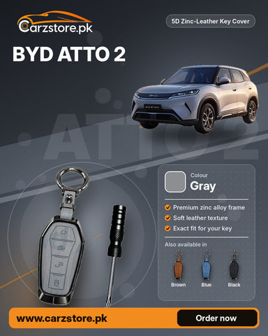 5D Zinc-Leather Key Cover for Suzuki Alto 2019-2026 (New Model) – Gray