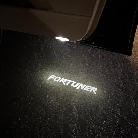 welcome door logo lights
