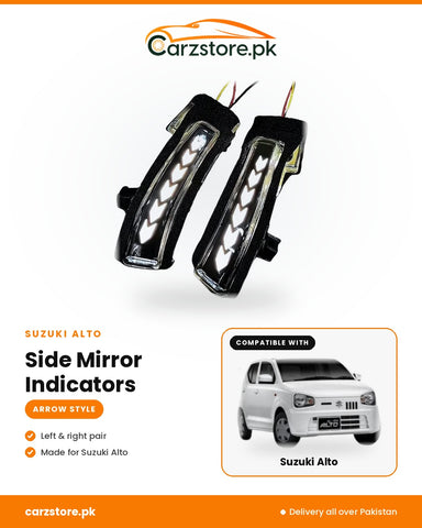 Suzuki Alto Side Mirror Indicators – Arrow Style sequential LED