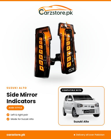 Suzuki Alto Side Mirror Indicators – Audi Style dynamic sequential LED