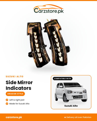 Suzuki Alto Side Mirror Indicators – Dragon Style sequential LED