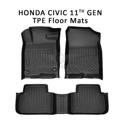 Honda civic 2022 to 2026 model tpe floor mats