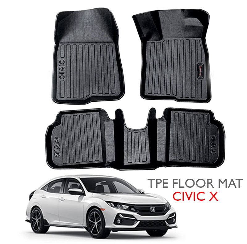 Honda civic 2016 to 2021 model tpe floor mats