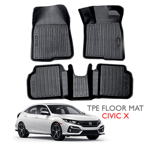 Honda civic 2016 to 2021 model tpe floor mats