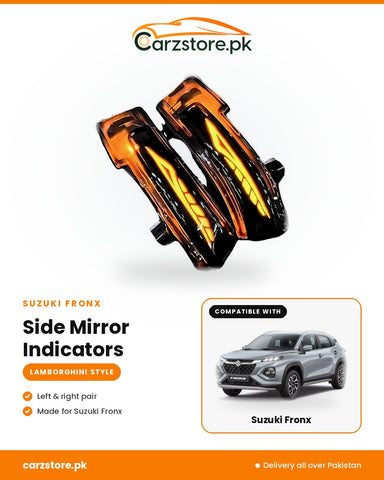 Suzuki Fronx Side Mirror Indicators – Lamborghini Style sequential LED (left & right pair)