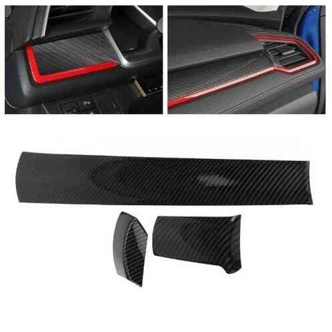 Honda Civic Carbon Fiber Dashboard Trims 3 Pcs