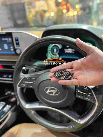 Hyundai Carbon Fiber Steering Wheel Monogram
