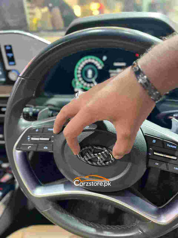 Hyundai Carbon Fiber Steering Wheel Monogram