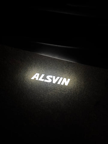 welcome door logo lights
