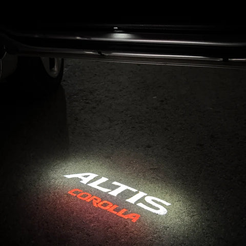 welcome door logo lights