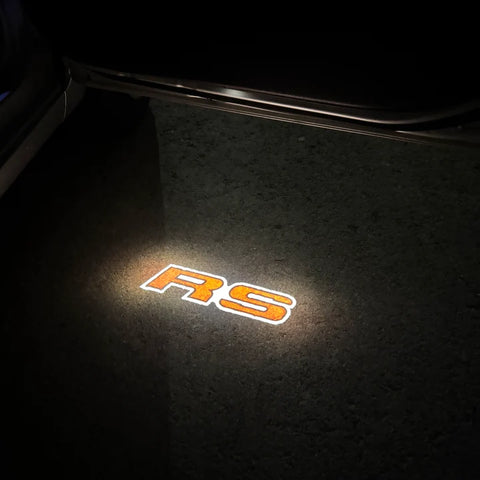 welcome door logo lights