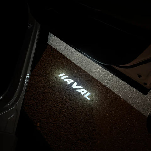welcome door logo lights