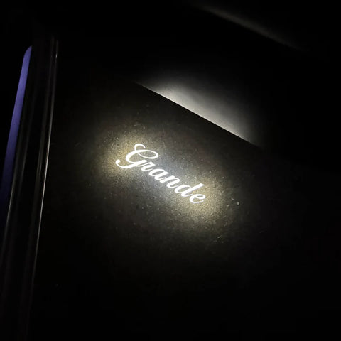 welcome door logo lights