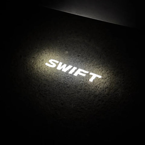 welcome door logo lights