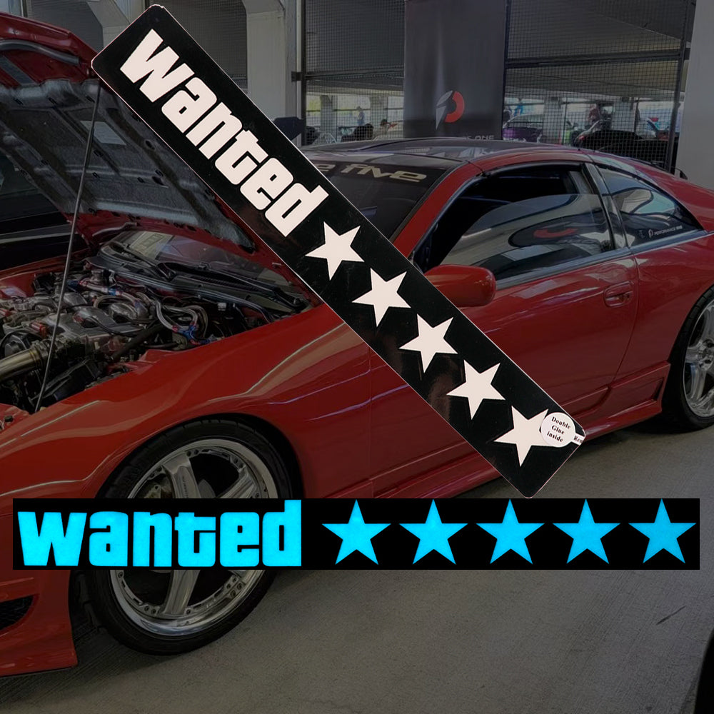 Windshield Electric 5 Star Wanted Sticker Sheet Car LED Light Up Window