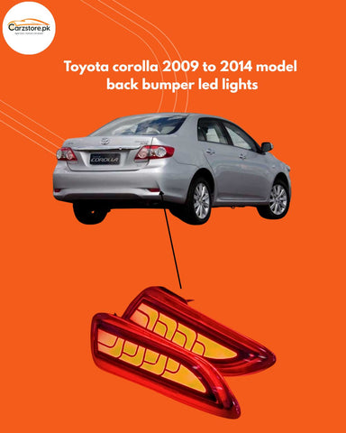 Toyota corolla 2009 to 2014 model back bumper led lights | spider style
