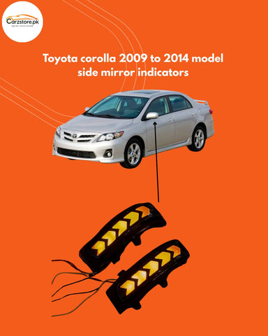 Toyota corolla 2012 to 2014 model side mirror indicator| arrow style