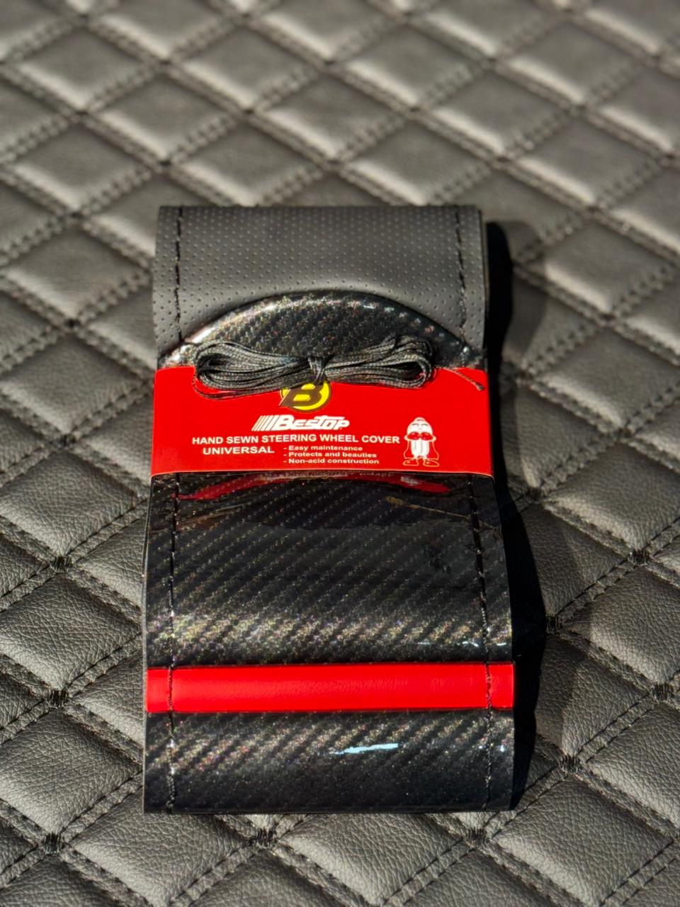 Bestop steering cover carbon with doted