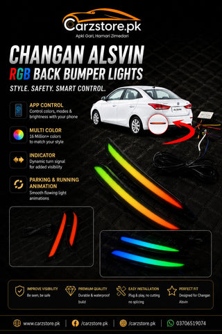 CHANGAN ALSVIN BACK BUMPER LIGHTS|RGB FIRST TIME IN PAKISTAN
