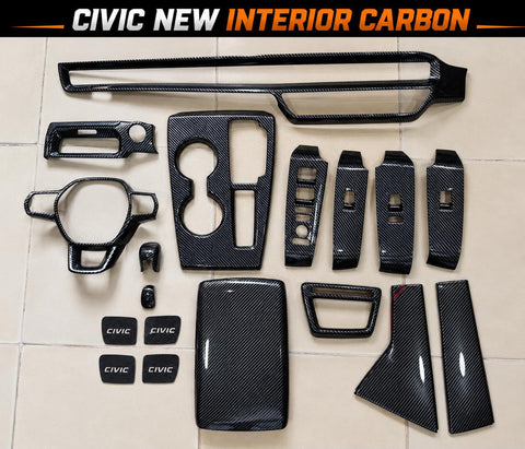 HONDA CIVIC 2022 MODEL COMPLETE INTERIOR CARBON FIBER TRIM SET