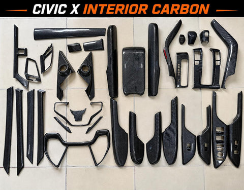 HONDA CIVIC 2016 TO 2021 MODEL COMPLETE INTERIOR CARBON FIBER TRIM SET