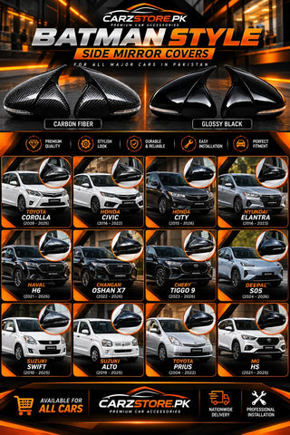 Side Mirror batman covers in carbon fiber