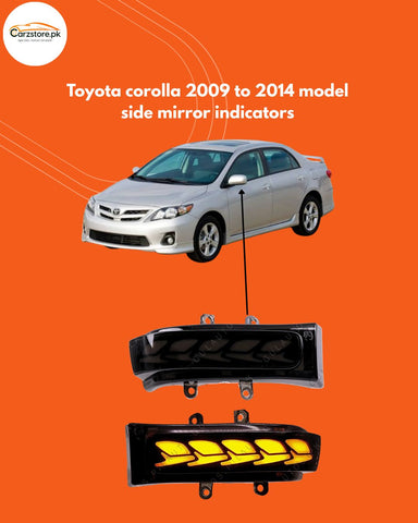 Toyota corolla 2009 to 2014 model side mirror indicators | dragon style