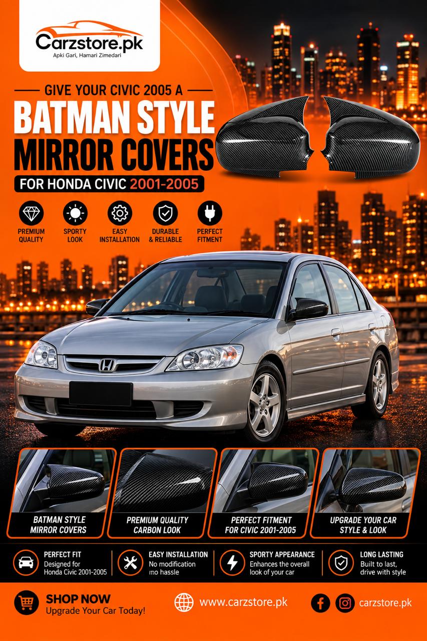 Side Mirror batman covers in carbon fiber