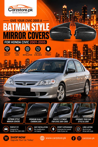 Side Mirror batman covers in glossy black