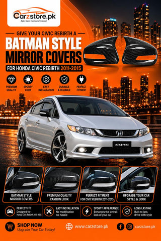Side Mirror batman covers in carbon fiber
