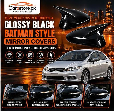 Side Mirror batman covers in glossy black