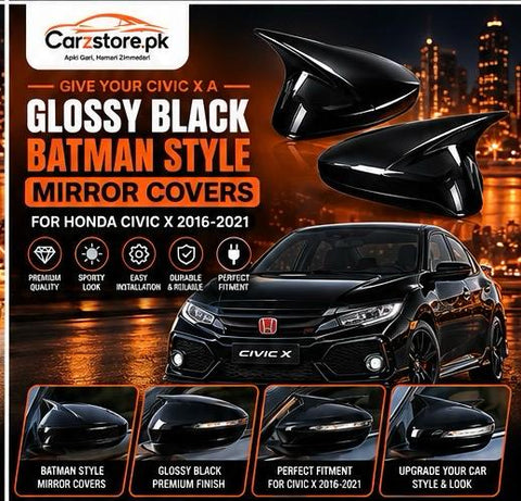 Side Mirror batman covers in glossy black