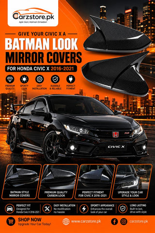 Side Mirror batman covers in carbon fiber