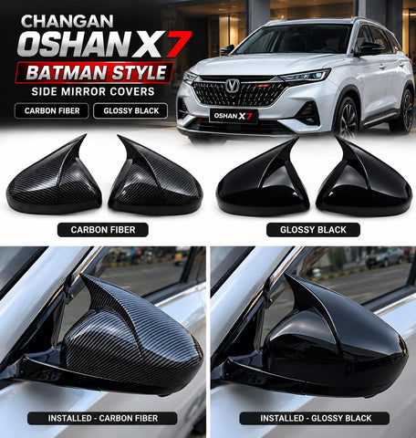 Side Mirror batman covers in glossy black