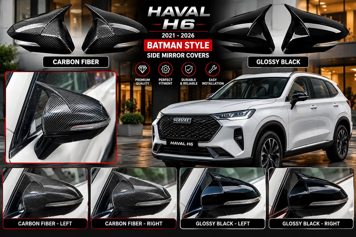 Haval H6 2021–2026 Batman style side mirror covers – Carbon Fiber