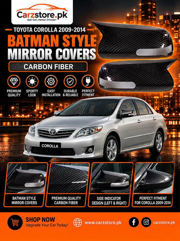 Side Mirror batman covers in carbon fiber