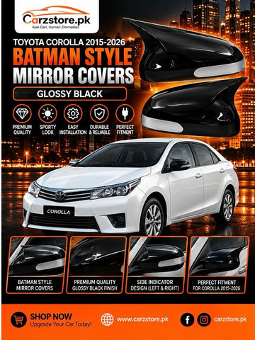 Side Mirror batman covers in glossy black