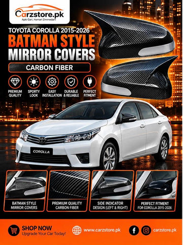 Side Mirror batman covers in carbon fiber