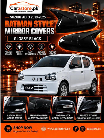 Side Mirror batman covers in glossy black