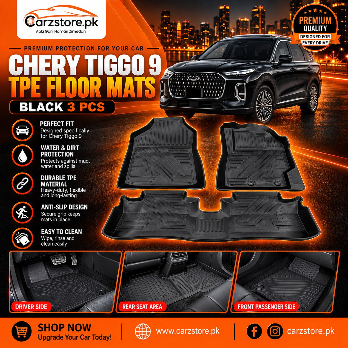 Chery Tiggo 9 TPE floor mats