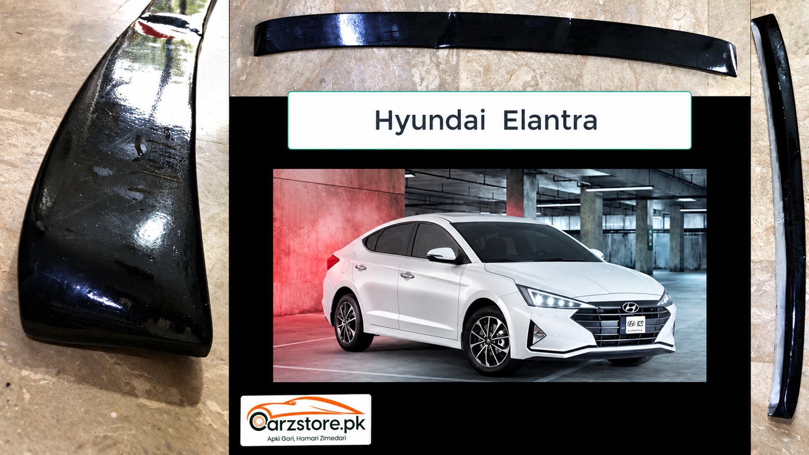 Hyundai Elantra Roof Spoiler Unpainted Old Model 2021–2024