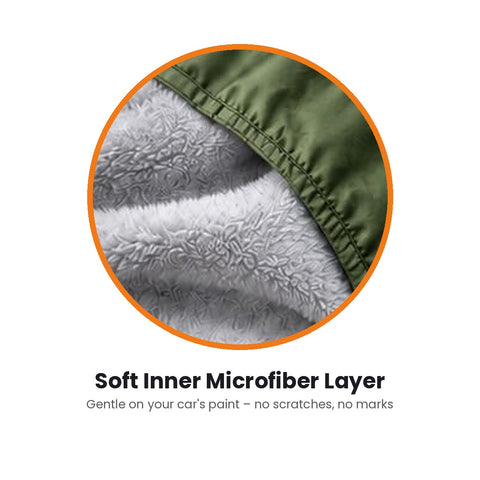Soft inner microfiber layer of the ICONIC car top cover