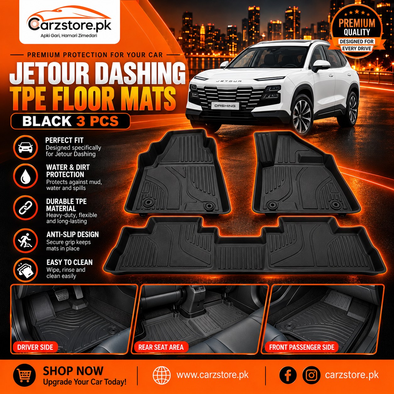 Jetour Dashing TPE floor mats