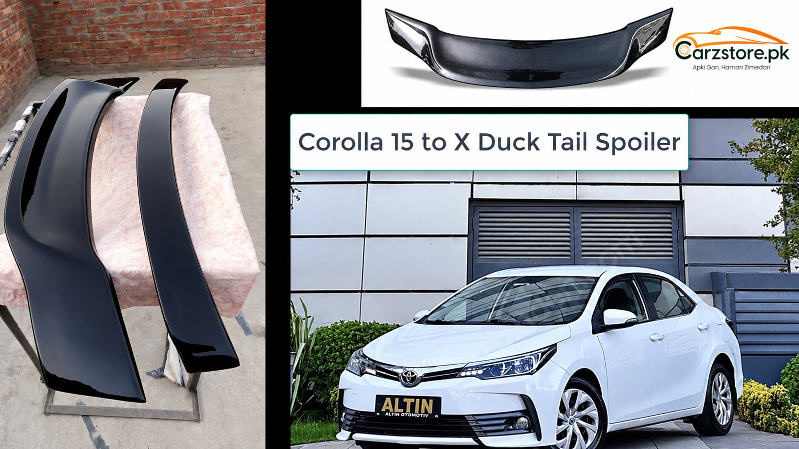 Toyota Corolla Ducktail Trunk Spoiler Glossy Black 2015–2025