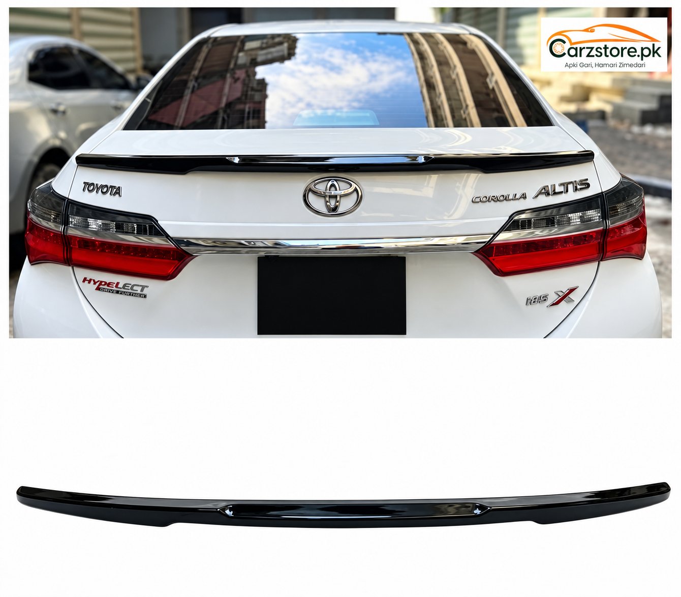 Toyota Corolla RS Style Trunk Lip Spoiler Glossy Black 2015–2025