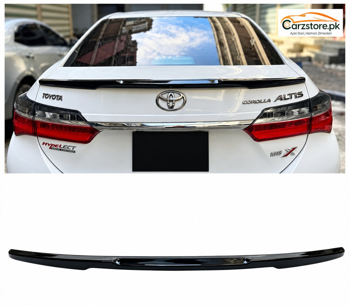 Toyota Corolla RS Style Trunk Lip Spoiler Glossy Black 2015–2025