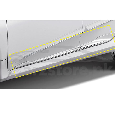 Honda Civic X Lower Door Chrome Molding with Logo - Model 2016-2021