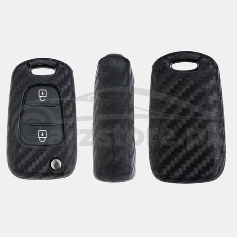 KIA Sportage Carbon Fiber Key Cover With  Key Chain - Model 2019-2021
