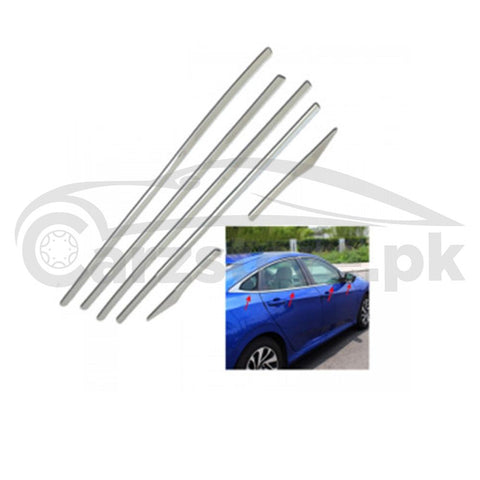 Honda Civic Chrome Weather Strips - Model 2016-2021